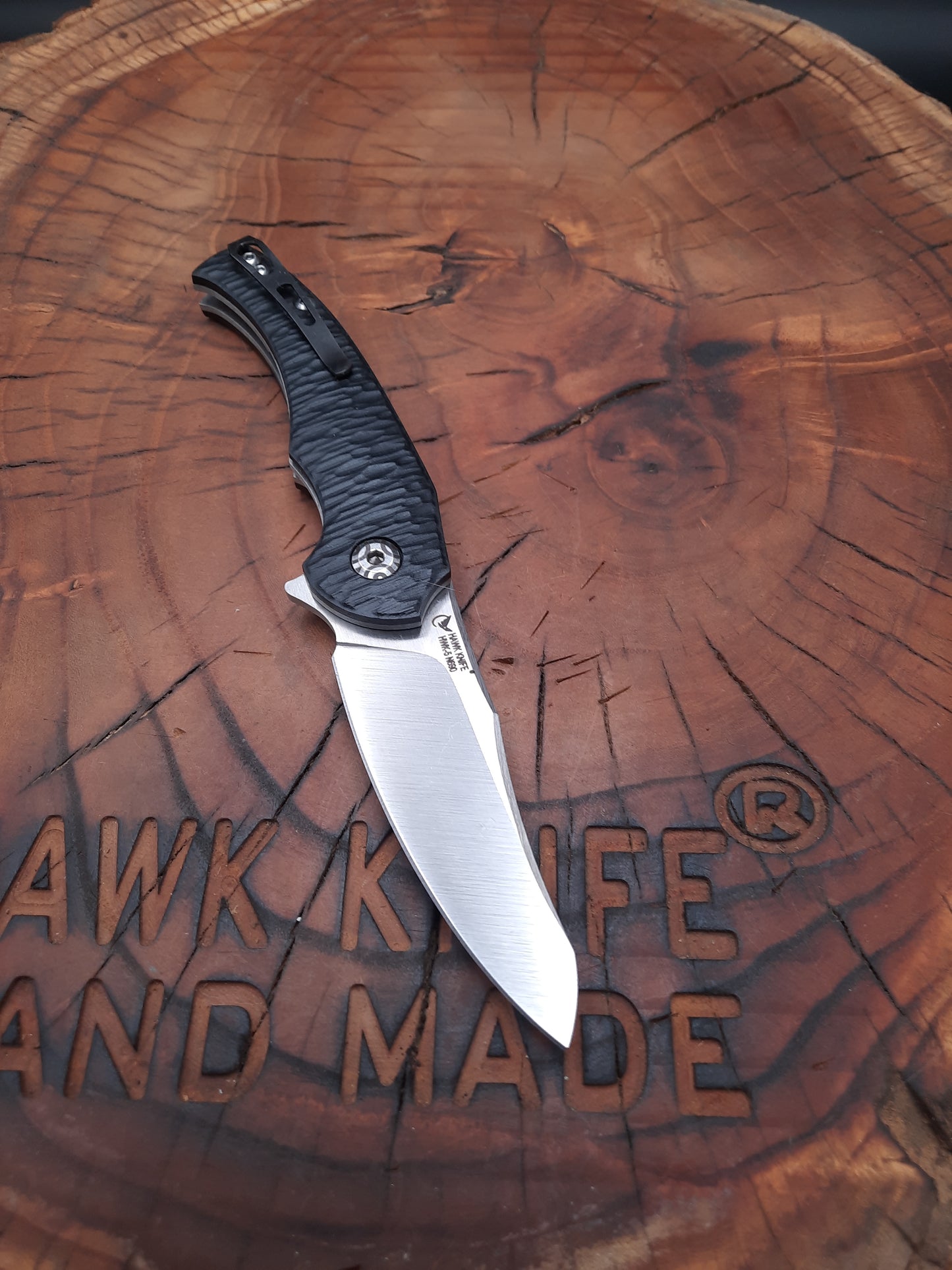 HAWK-5 N690 POCKET KNIFE WITH LINERLOCK CLIP
