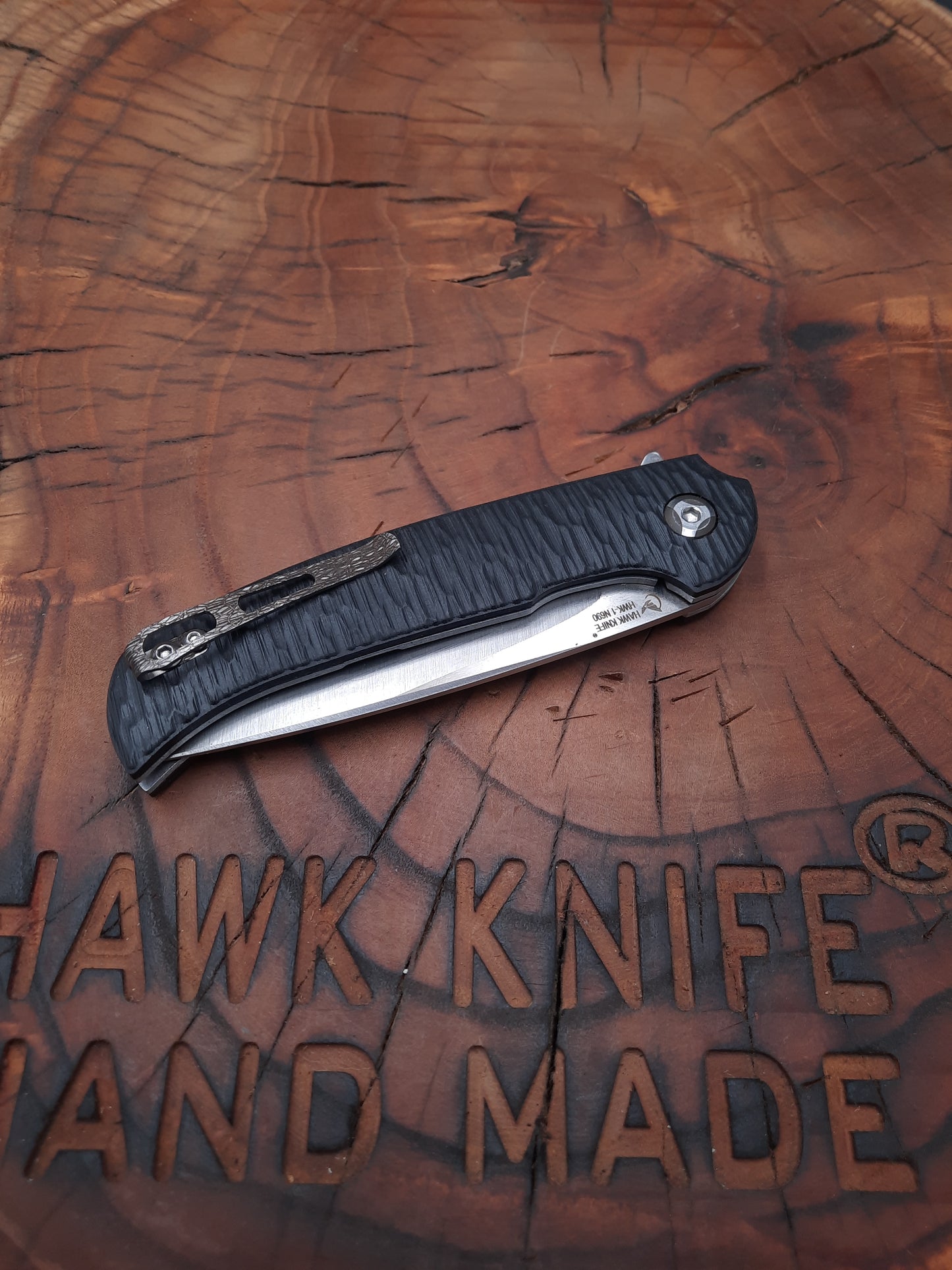 HAWK-1 N690 POCKET KNIFE WITH LINERLOCK CLIP