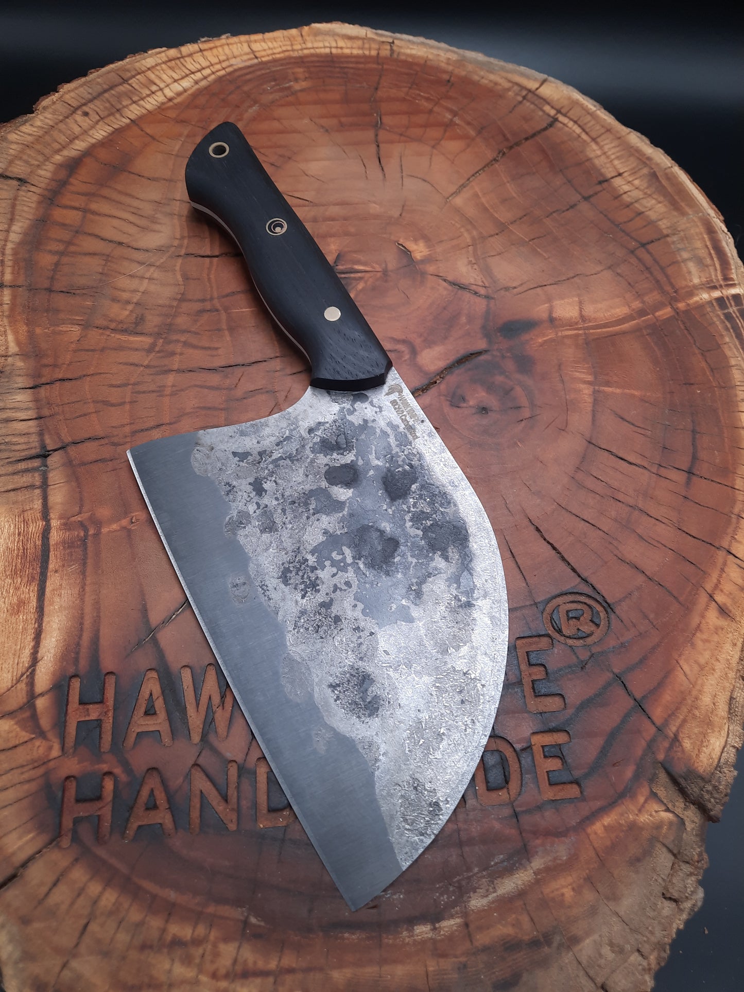 ALMAZAN 80CrV2 CARBON STEEL RUSTIC SURFACE BLACK WOOD