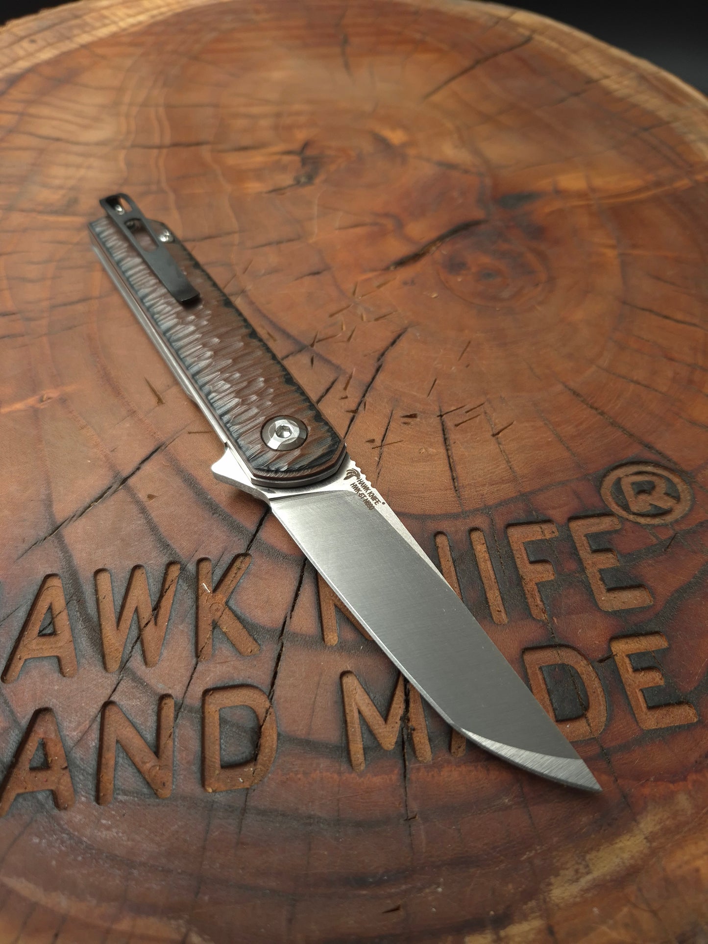 HAWK-6T N690 LINERLOCK POCKET KNIFE (CHOCOLATE)