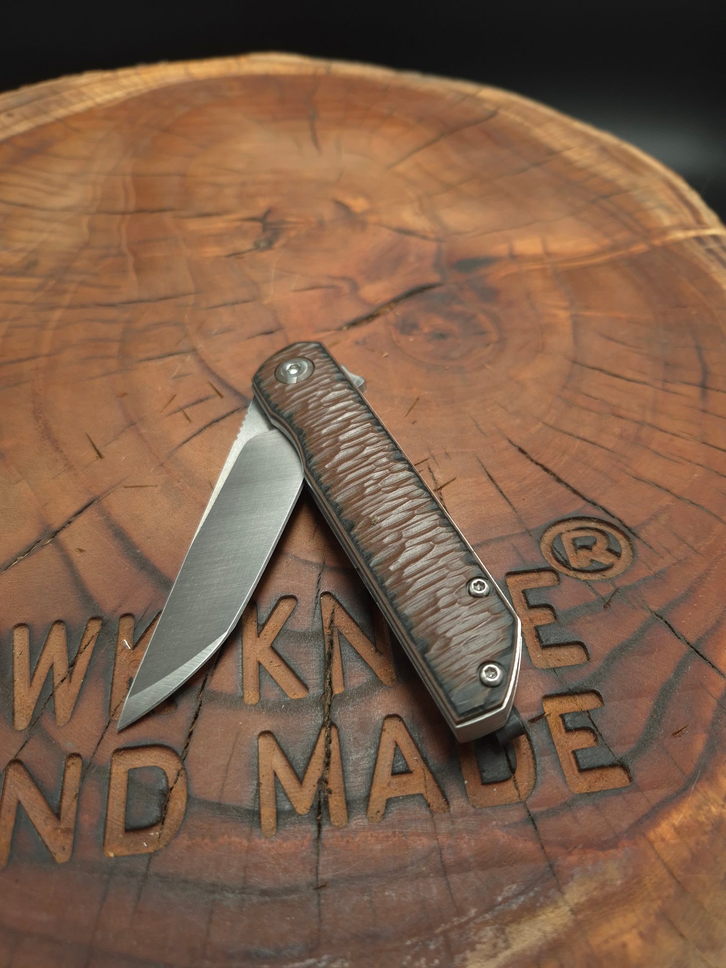 HAWK-6T N690 LINERLOCK POCKET KNIFE (CHOCOLATE)