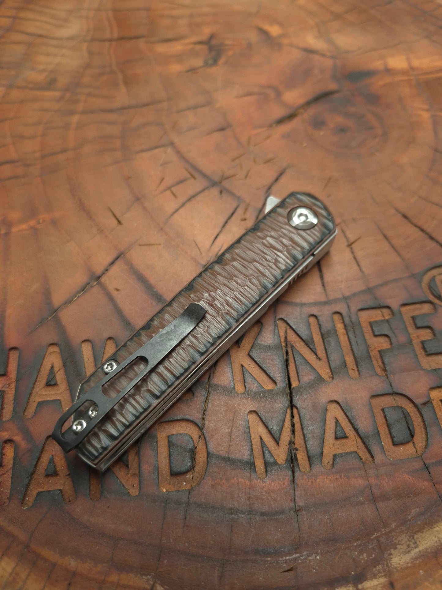 HAWK-6T N690 LINERLOCK POCKET KNIFE (CHOCOLATE)