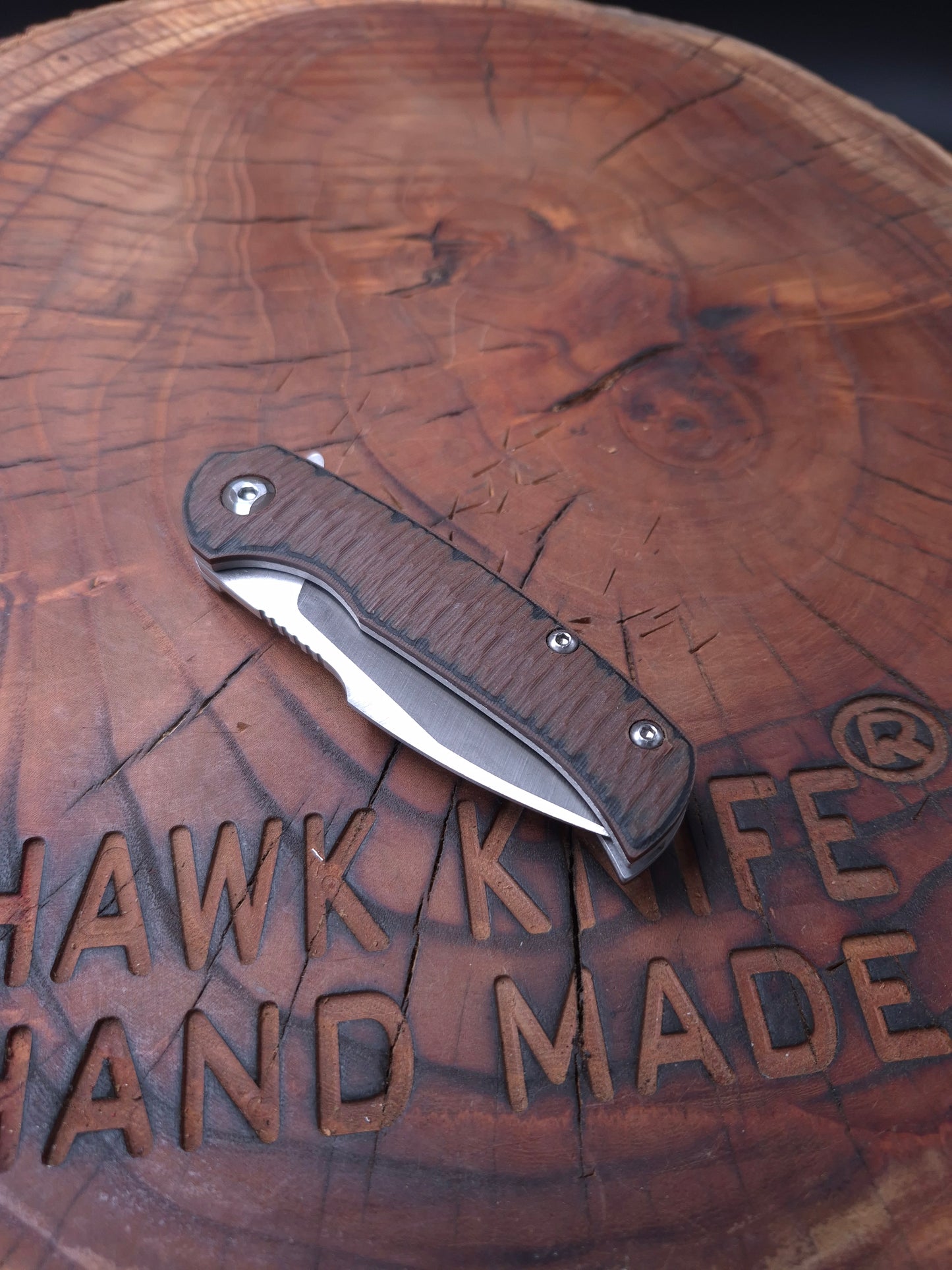 HAWK-2s N690 LINERLOCK POCKET KNIFE (CHOCOLATE)