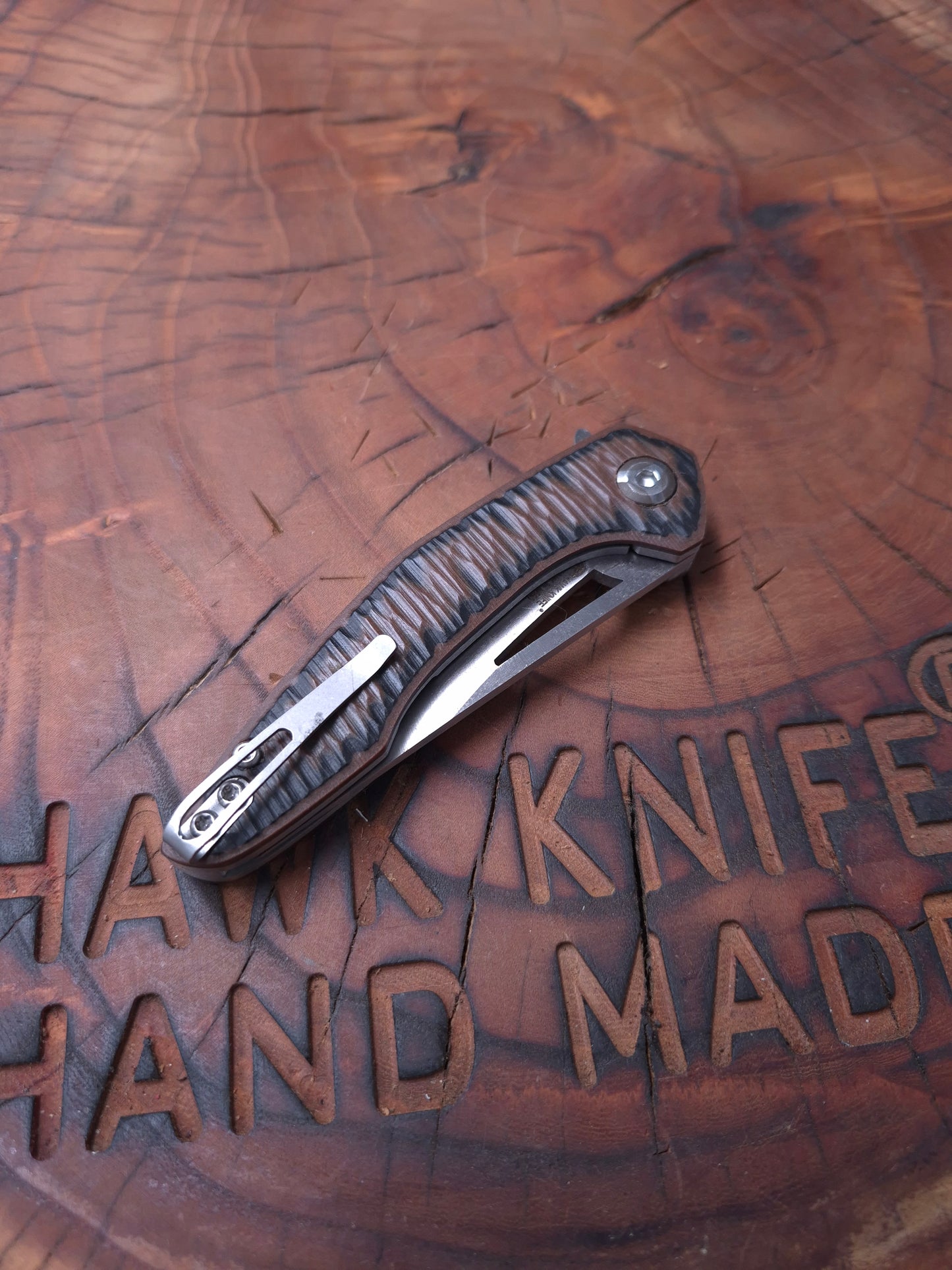 HAWK-3S N690 LINERLOCK POCKET KNIFE (CHOCOLATE)