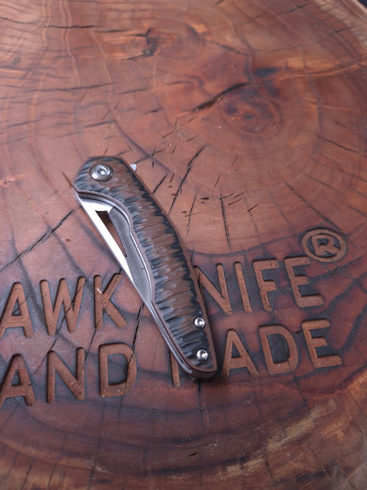 HAWK-3S N690 LINERLOCK POCKET KNIFE (CHOCOLATE)