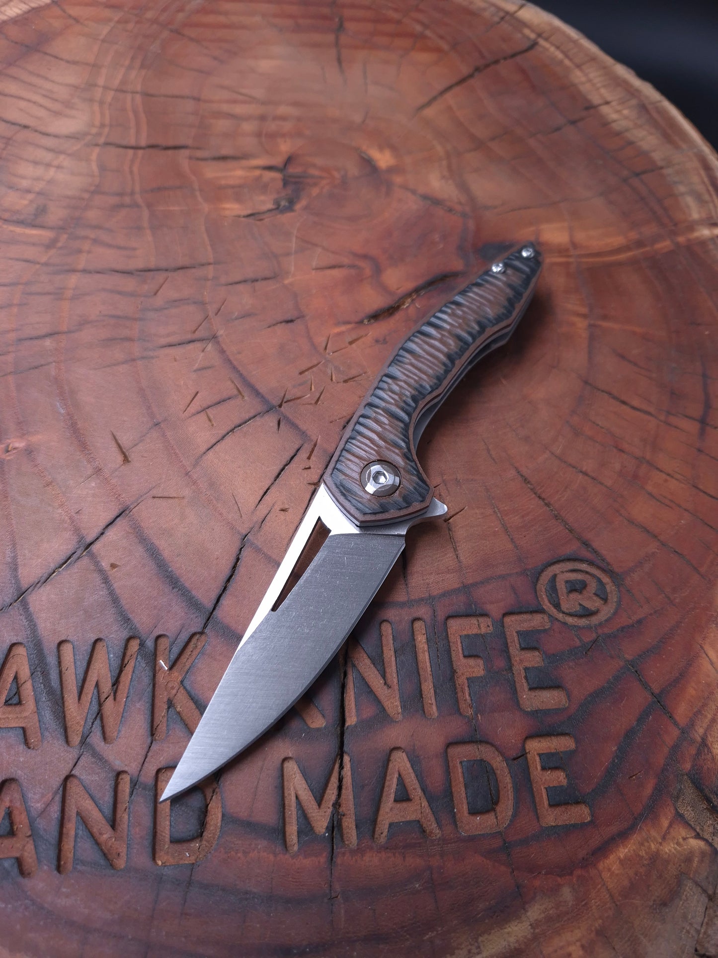 HAWK-3S N690 LINERLOCK POCKET KNIFE (CHOCOLATE)
