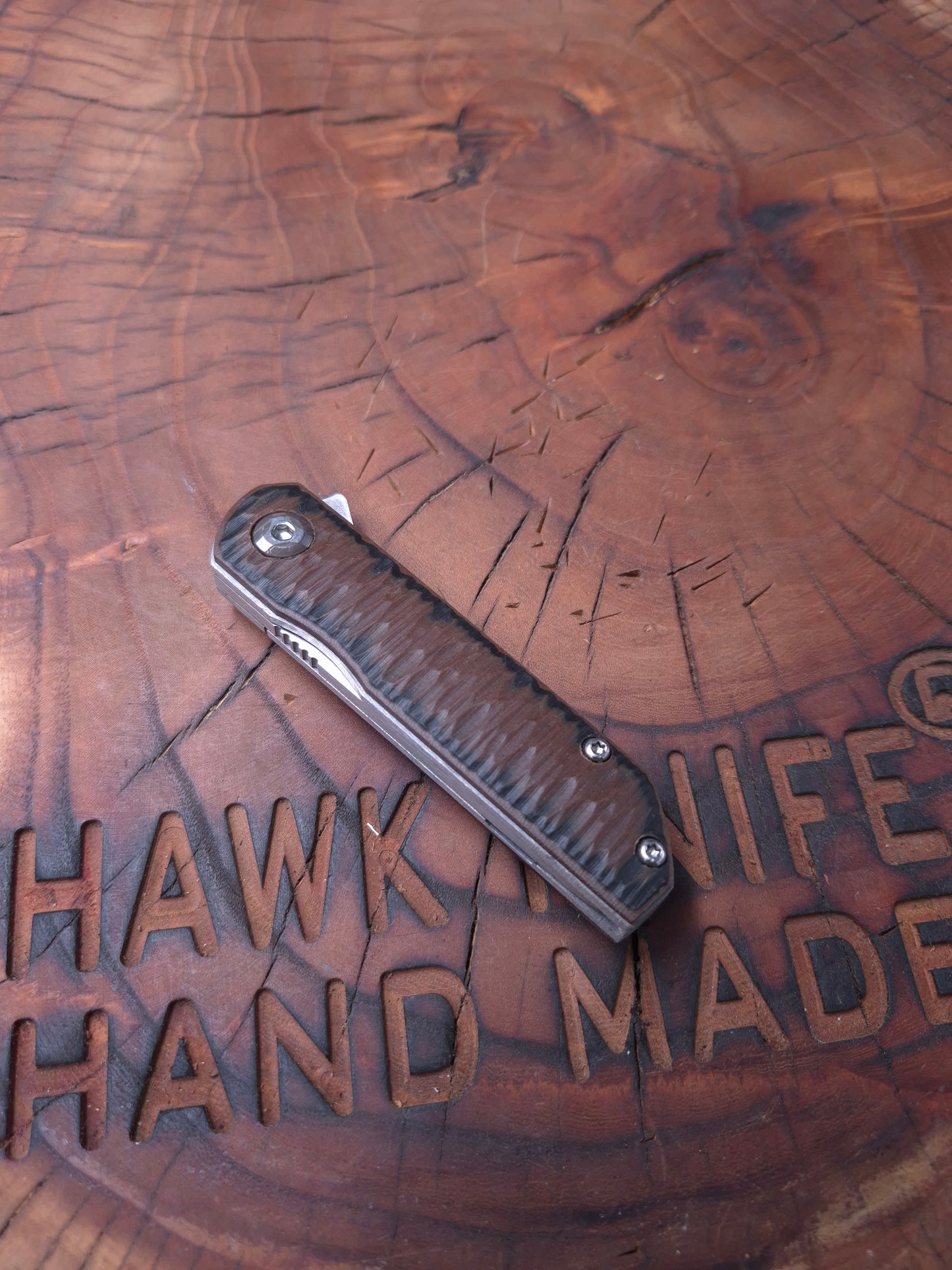 HAWK-6Ts N690 LINERLOCK POCKET KNIFE (CHOCOLATE)