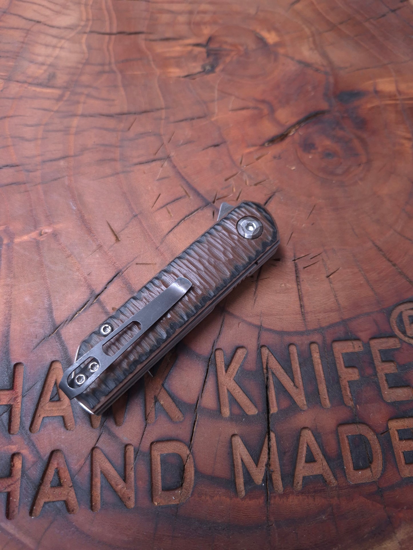 HAWK-6Ts N690 LINERLOCK POCKET KNIFE (CHOCOLATE)