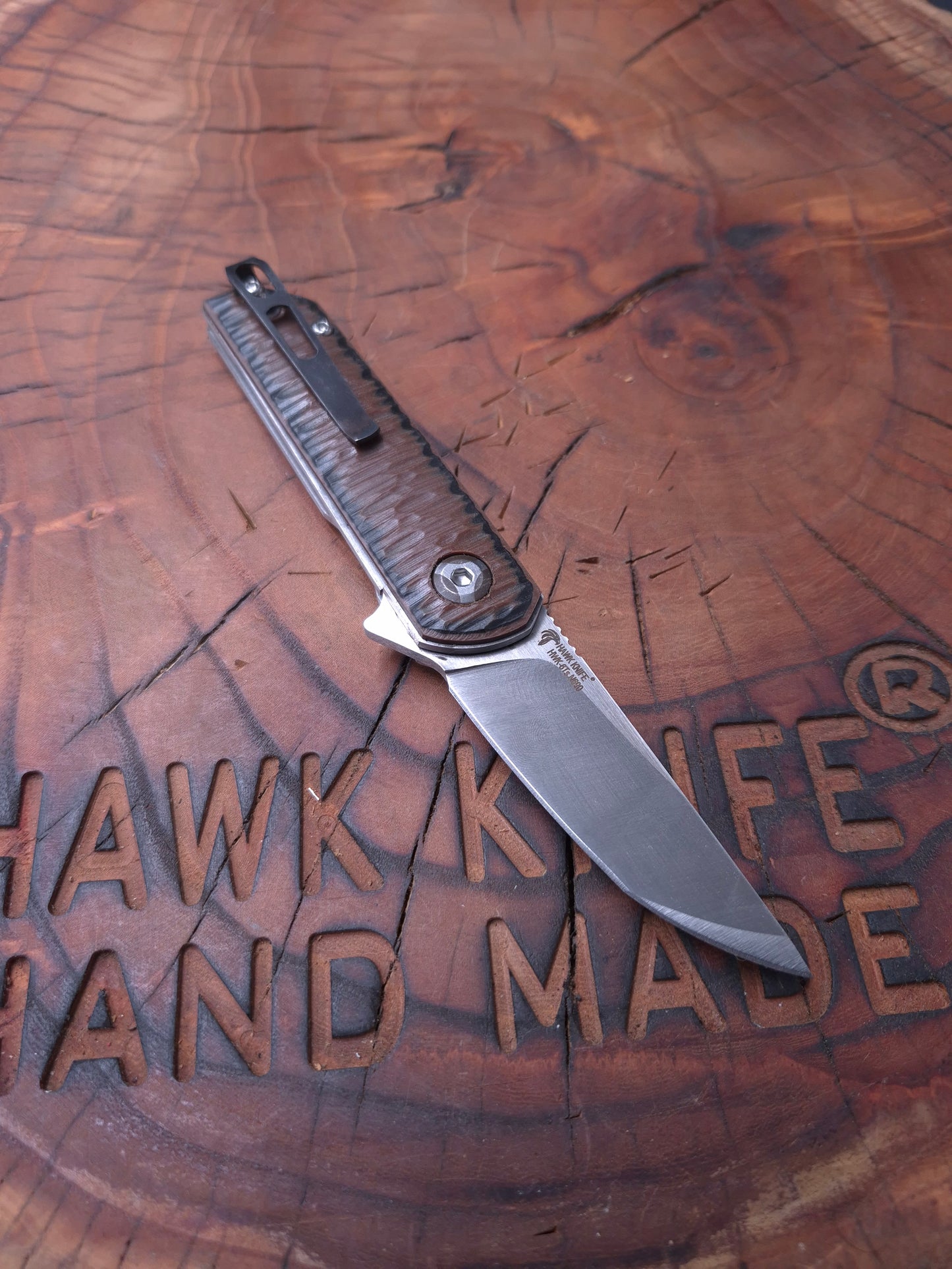 HAWK-6Ts N690 LINERLOCK POCKET KNIFE (CHOCOLATE)