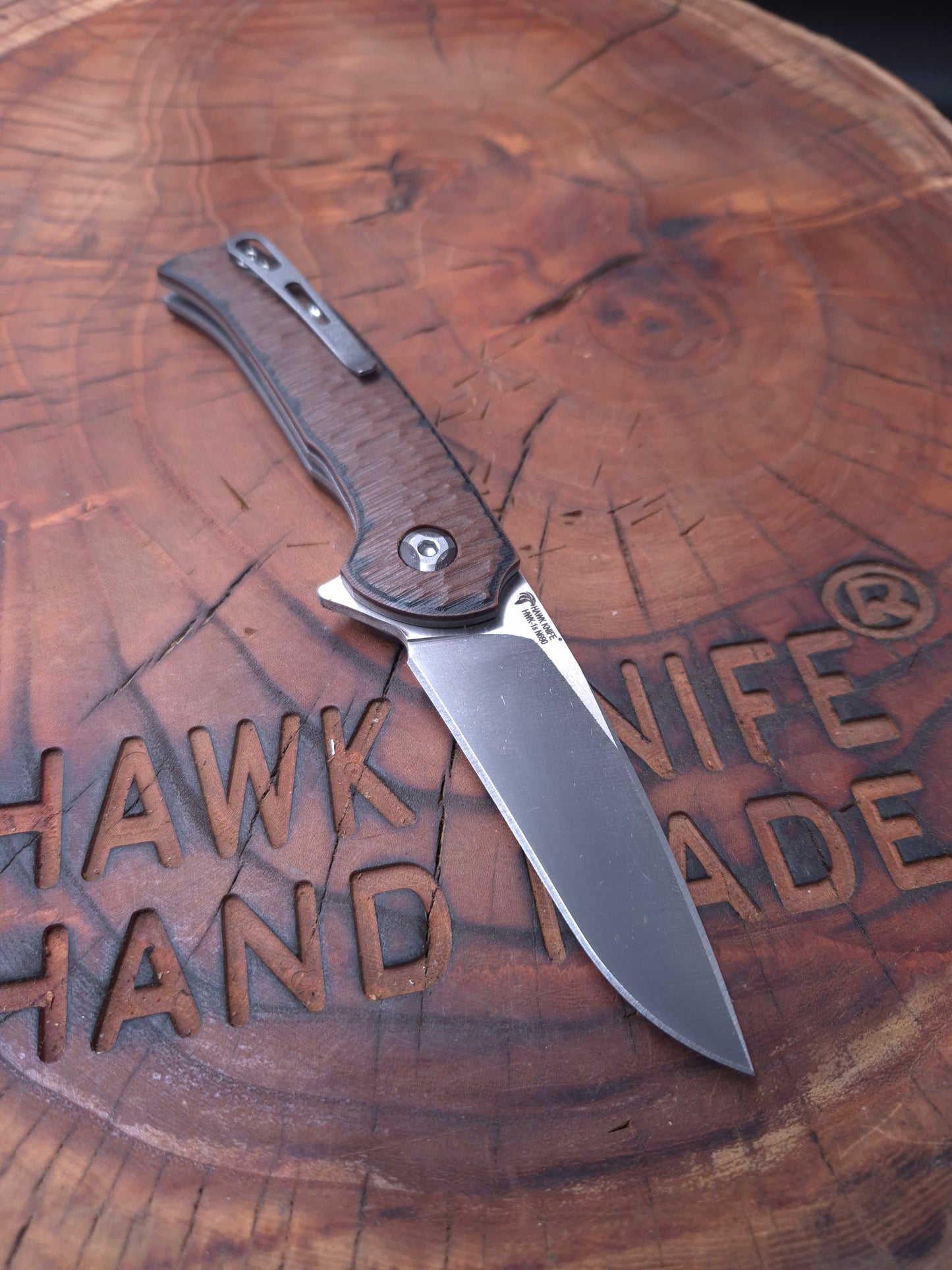 HAWK-1s N690 LINERLOCK POCKET KNIFE (CHOCOLATE)