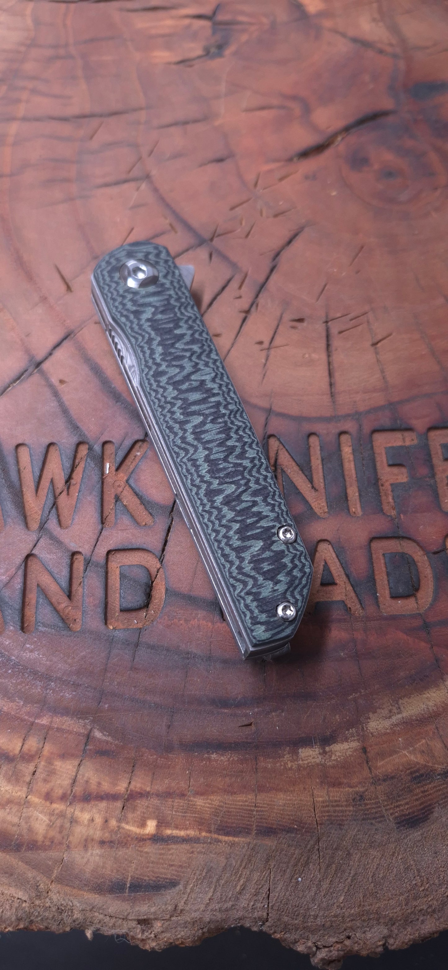 HAWK-6 STAINLESS DAMASCUS LINERLOCK POCKETKNIFE