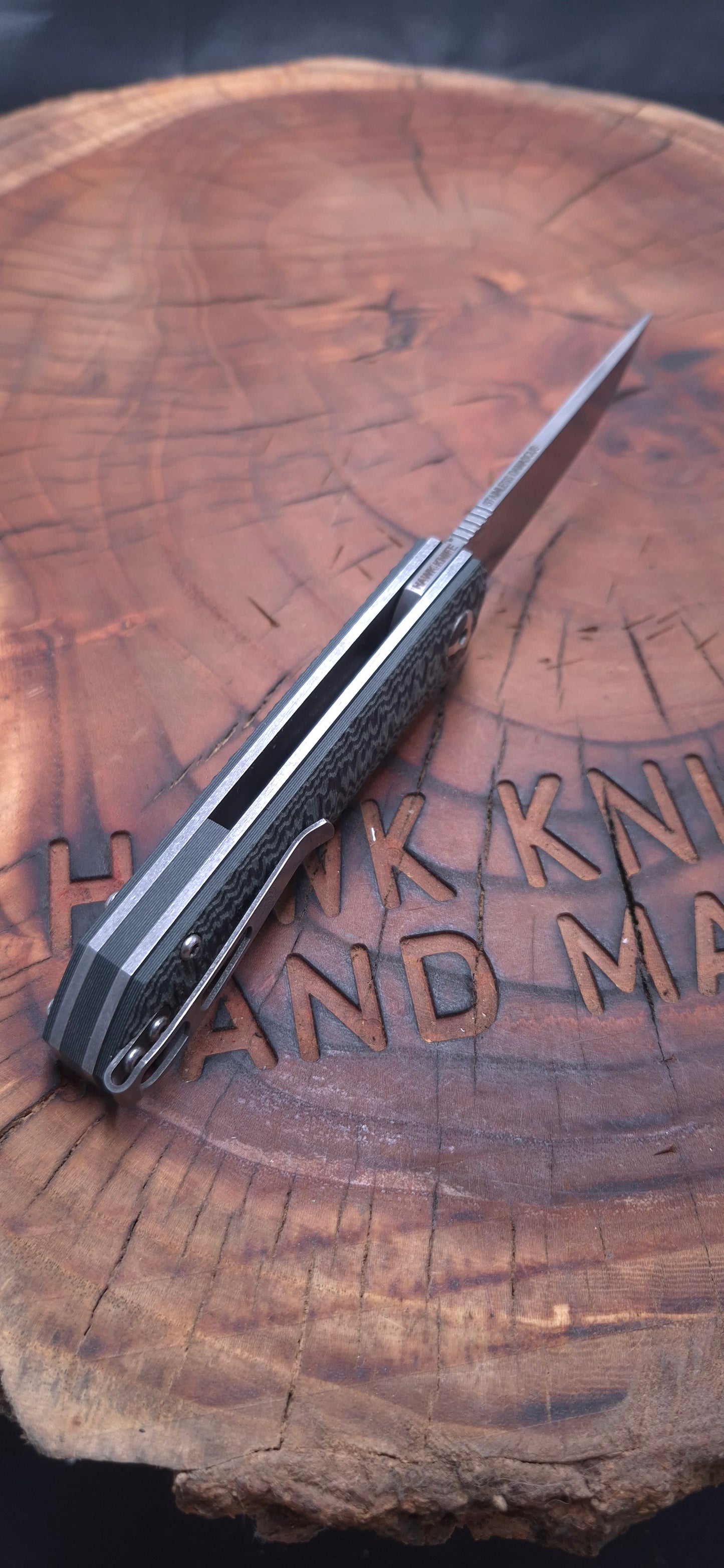 HAWK-6 STAINLESS DAMASCUS LINERLOCK POCKETKNIFE