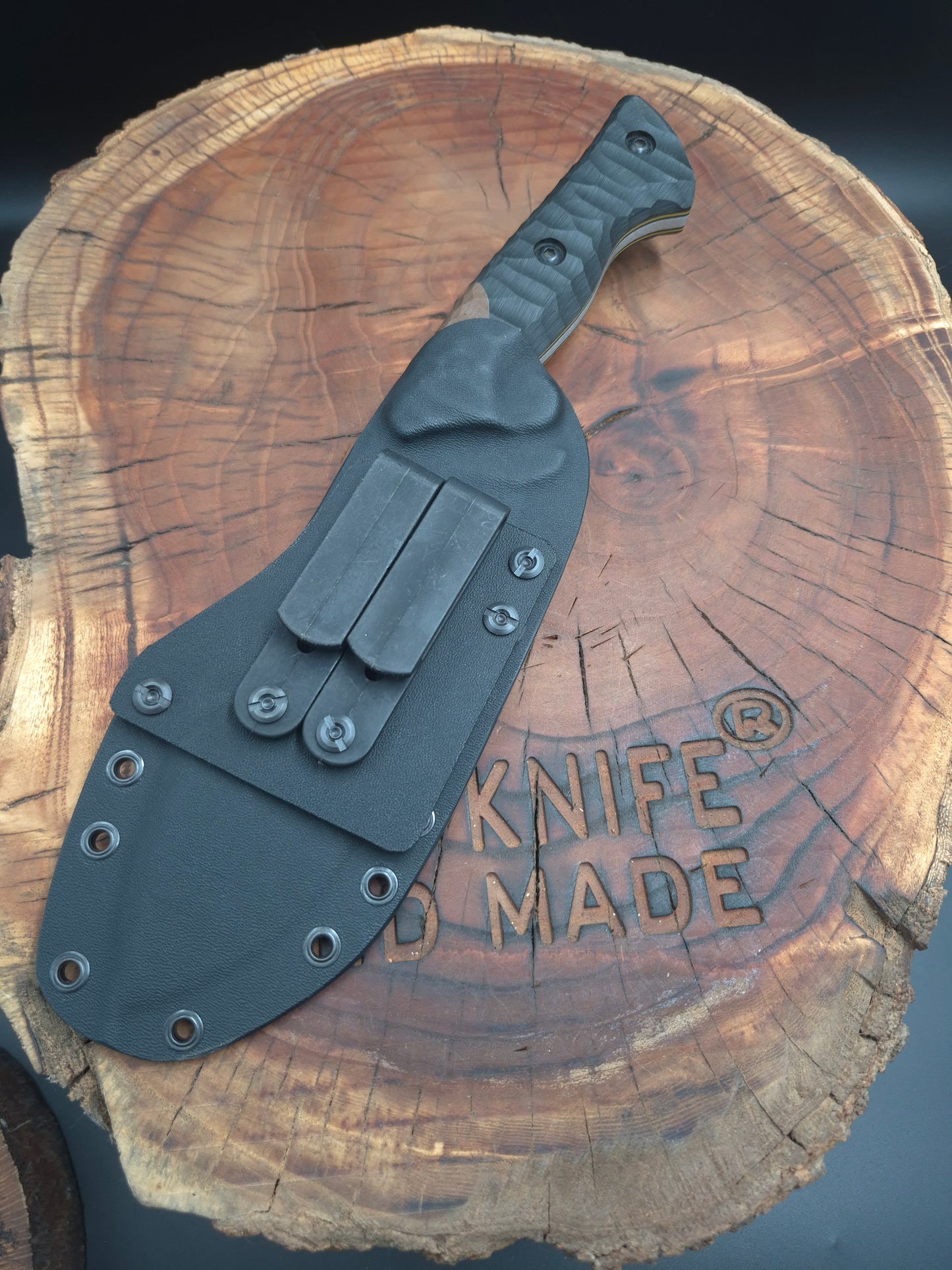 N690 OUTDOOR CAMPING - HUNTING KNIFE - KYDEX (MOD: TITANIC)