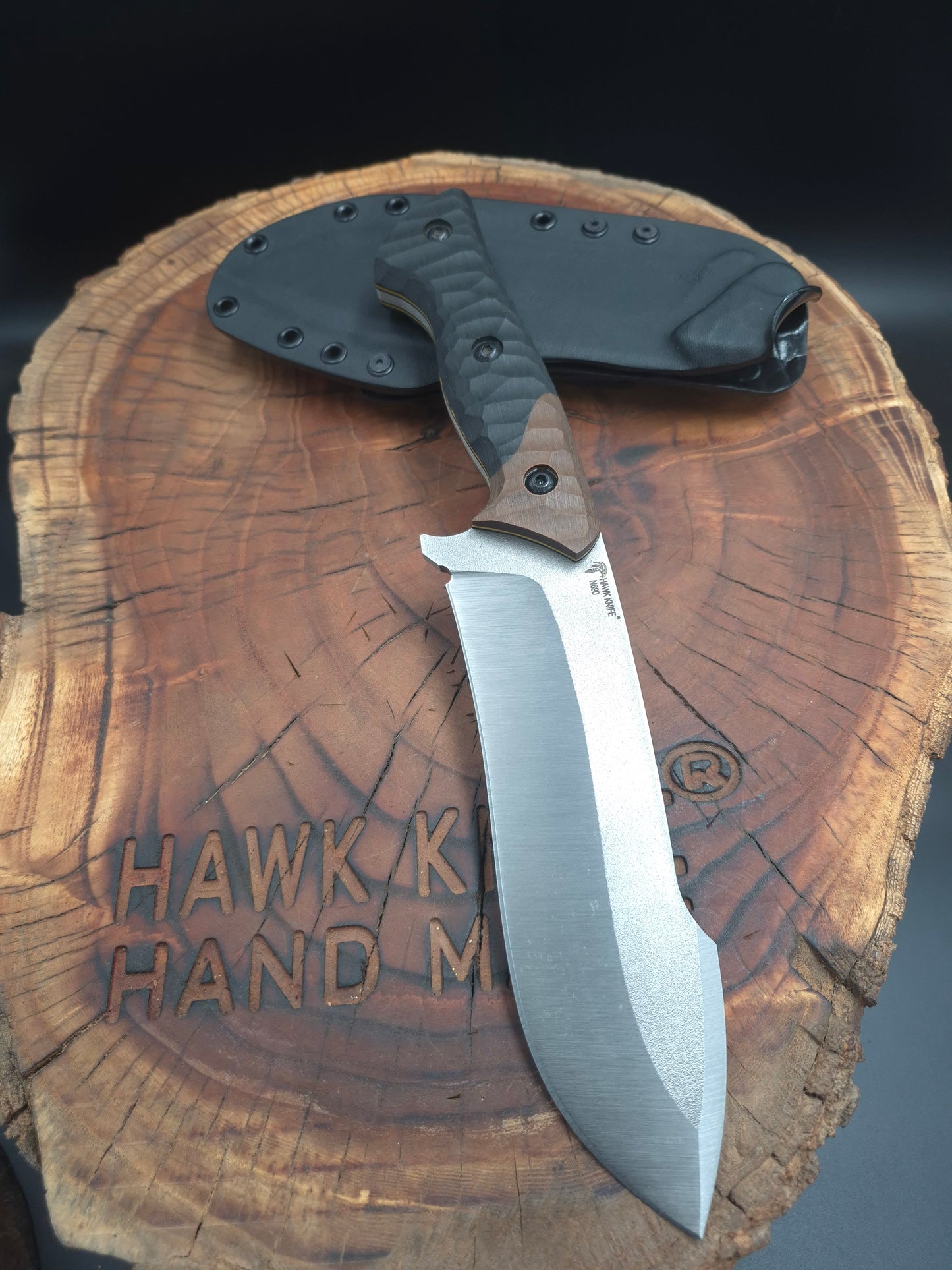 N690 OUTDOOR CAMPING - HUNTING KNIFE - KYDEX (MOD: TITANIC)