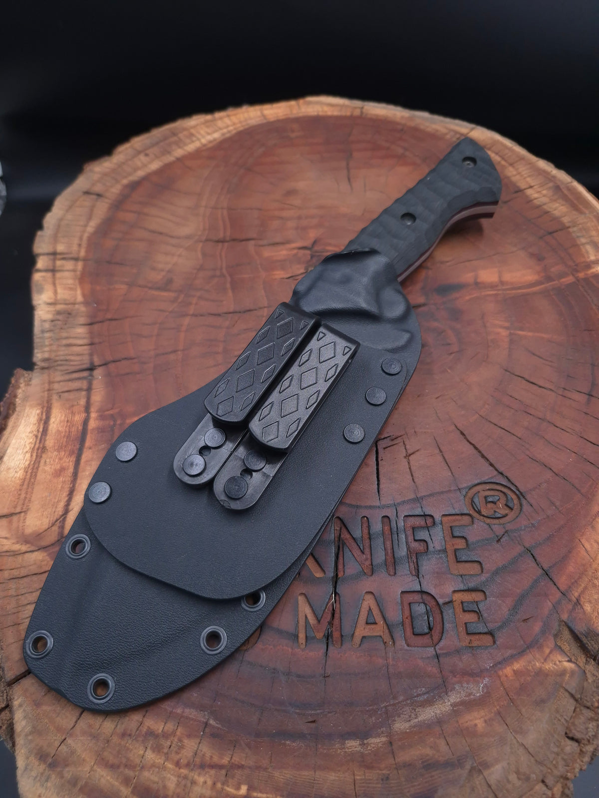 N690 OUTDOOR CAMPING - HUNTING KNIFE - KYDEX (MOD: TITANIC)