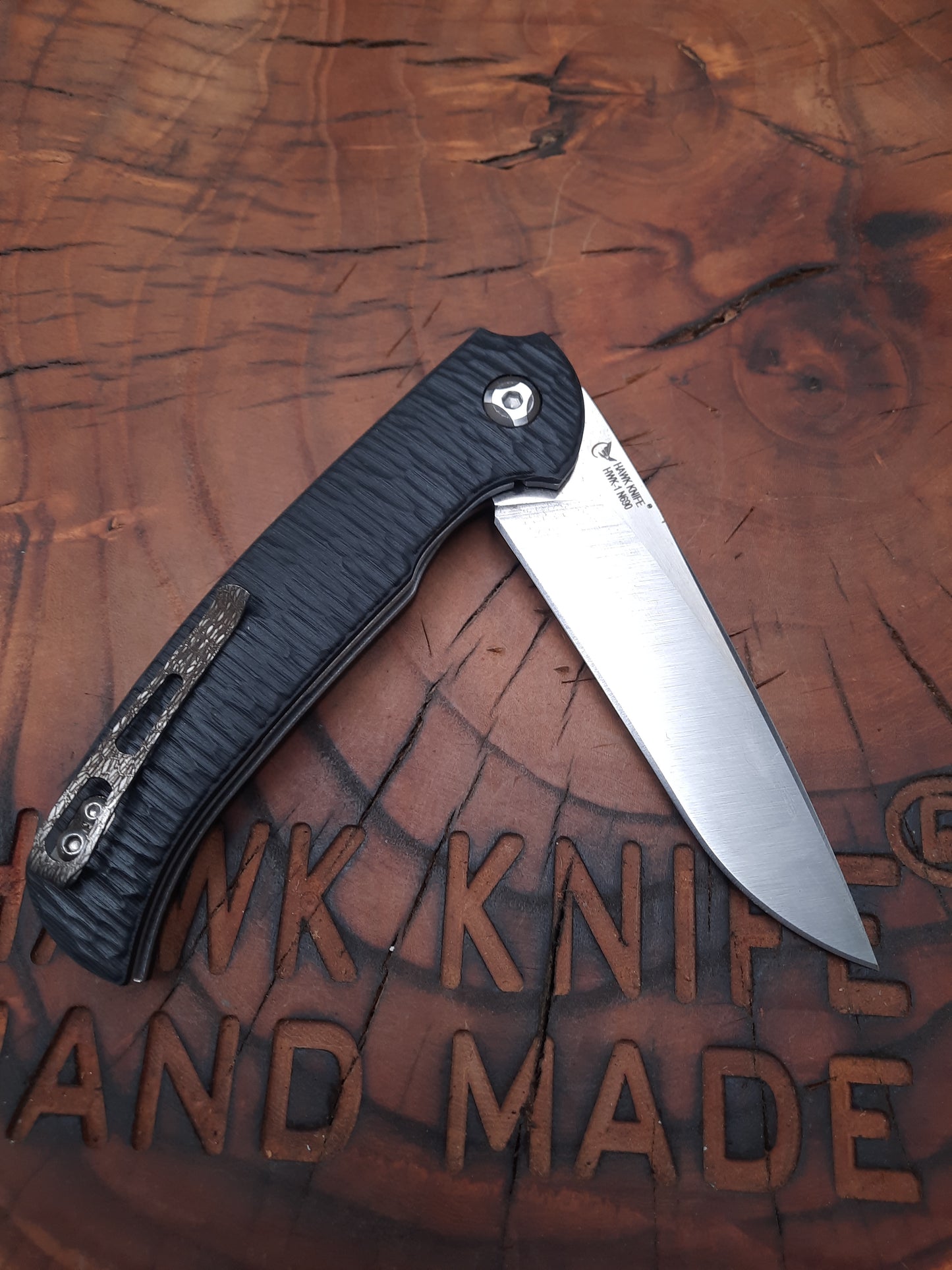 HAWK-1 N690 POCKET KNIFE WITH LINERLOCK CLIP