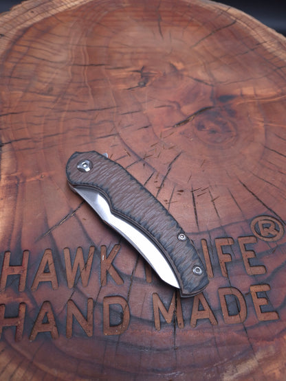 HAWK-5 N690 LINERLOCK KNIFE(CHOCOLATE)