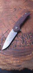HAWK-1s STAINLESS DAMASCUS LINERLOCK POCKETKNIFE