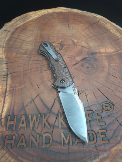 HWK-4 ELMAX CLIP POCKET KNIFE (CHOCOLATE)