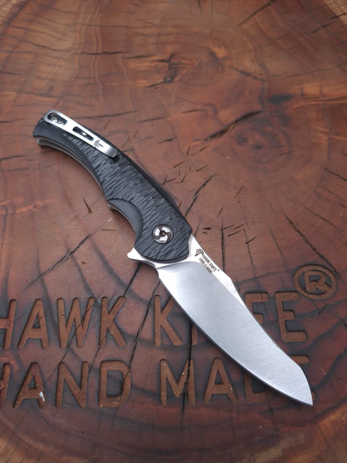 HAWK-5 N690 POCKET KNIFE WITH LINERLOCK CLIP