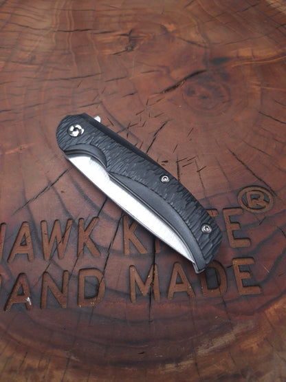 HAWK-1 N690 POCKET KNIFE WITH LINERLOCK CLIP