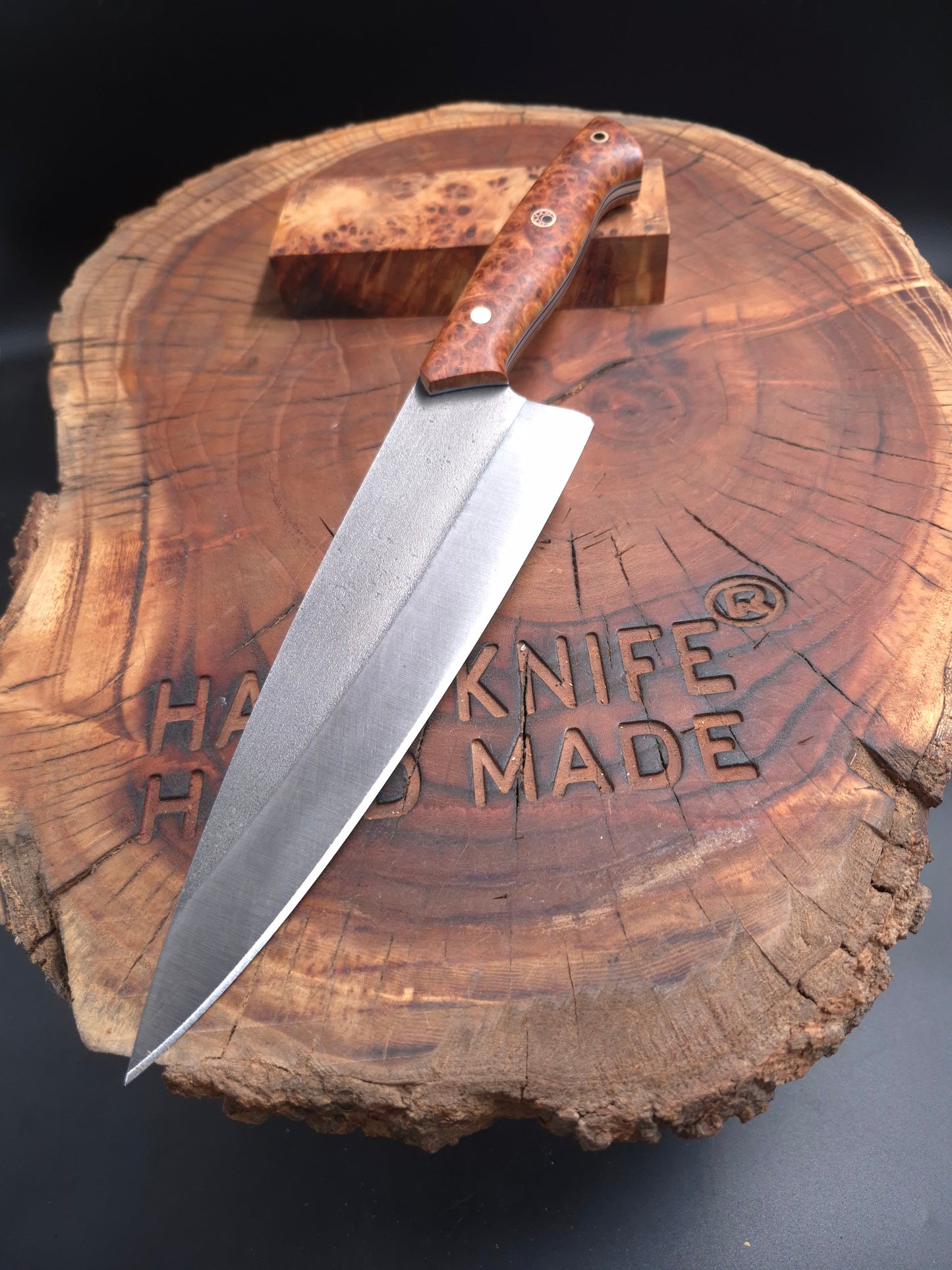 FULL TANG N690 STABILIZED CHEF KNIFE