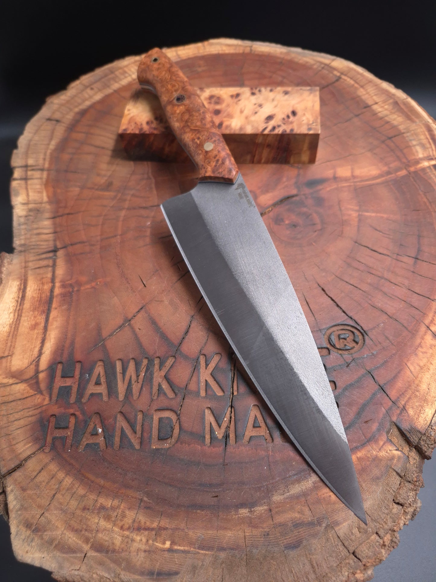 FULL TANG N690 STABILIZED CHEF KNIFE