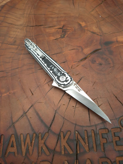 HAWK-7 KRIDASHI N690 G10 LINERLOCK FOLDING KNIFE
