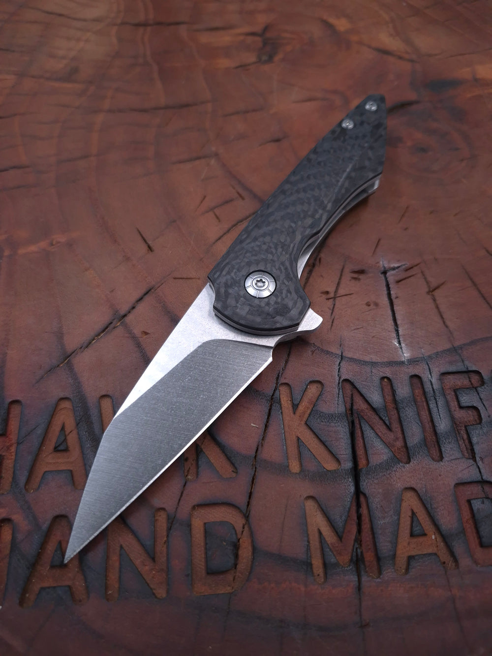 HAWK-10 N690 CARBON FIBER LINER LOCK KNIFE