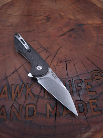 HAWK-10 N690 CARBON FIBER LINER LOCK KNIFE