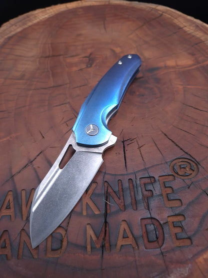 HAWK-9 PLUS(+) M390 FULL TITANIUM CUSTOM LINERLOCK ÇAKI