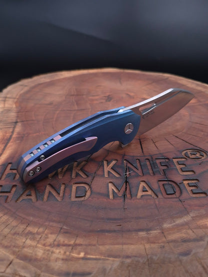 HAWK-9 PLUS(+) M390 FULL TITANIUM CUSTOM LINERLOCK ÇAKI
