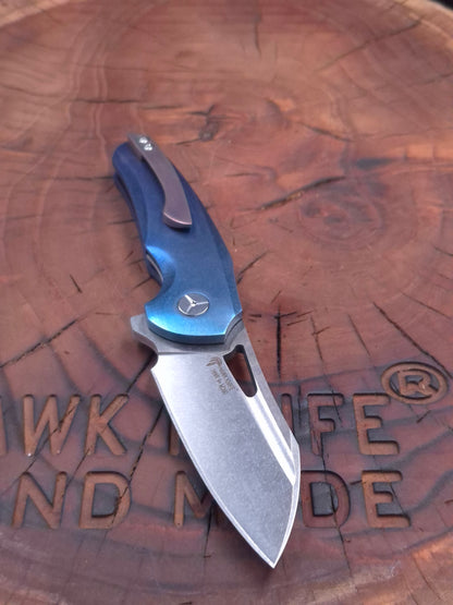 HAWK-9 PLUS(+) M390 FULL TITANIUM CUSTOM LINERLOCK ÇAKI