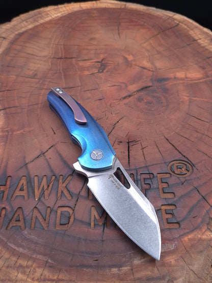 HAWK-9 PLUS(+) M390 FULL TITANIUM CUSTOM LINERLOCK ÇAKI