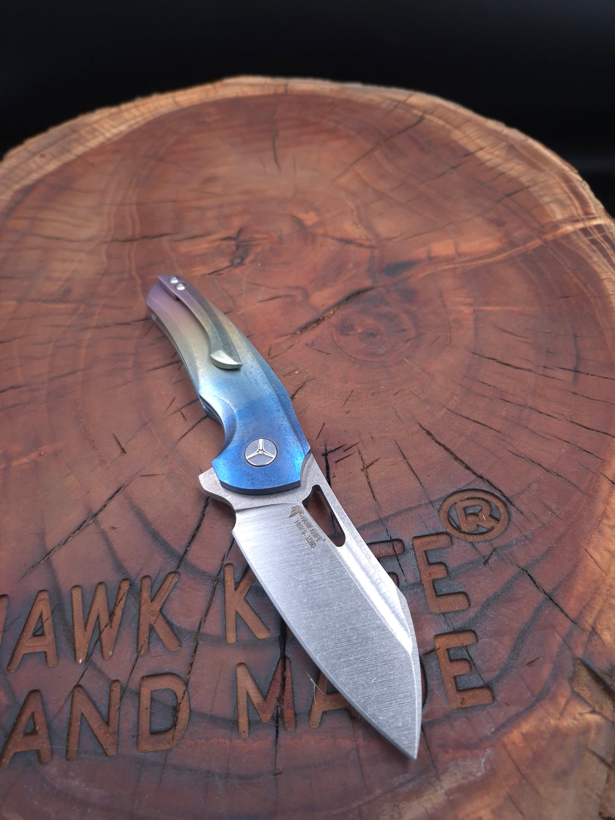 HAWK-9 PLUS(+) M390 FULL TITANIUM  (RAİNBOW ANODİZE) CUSTOM LINERLOCK ÇAKI