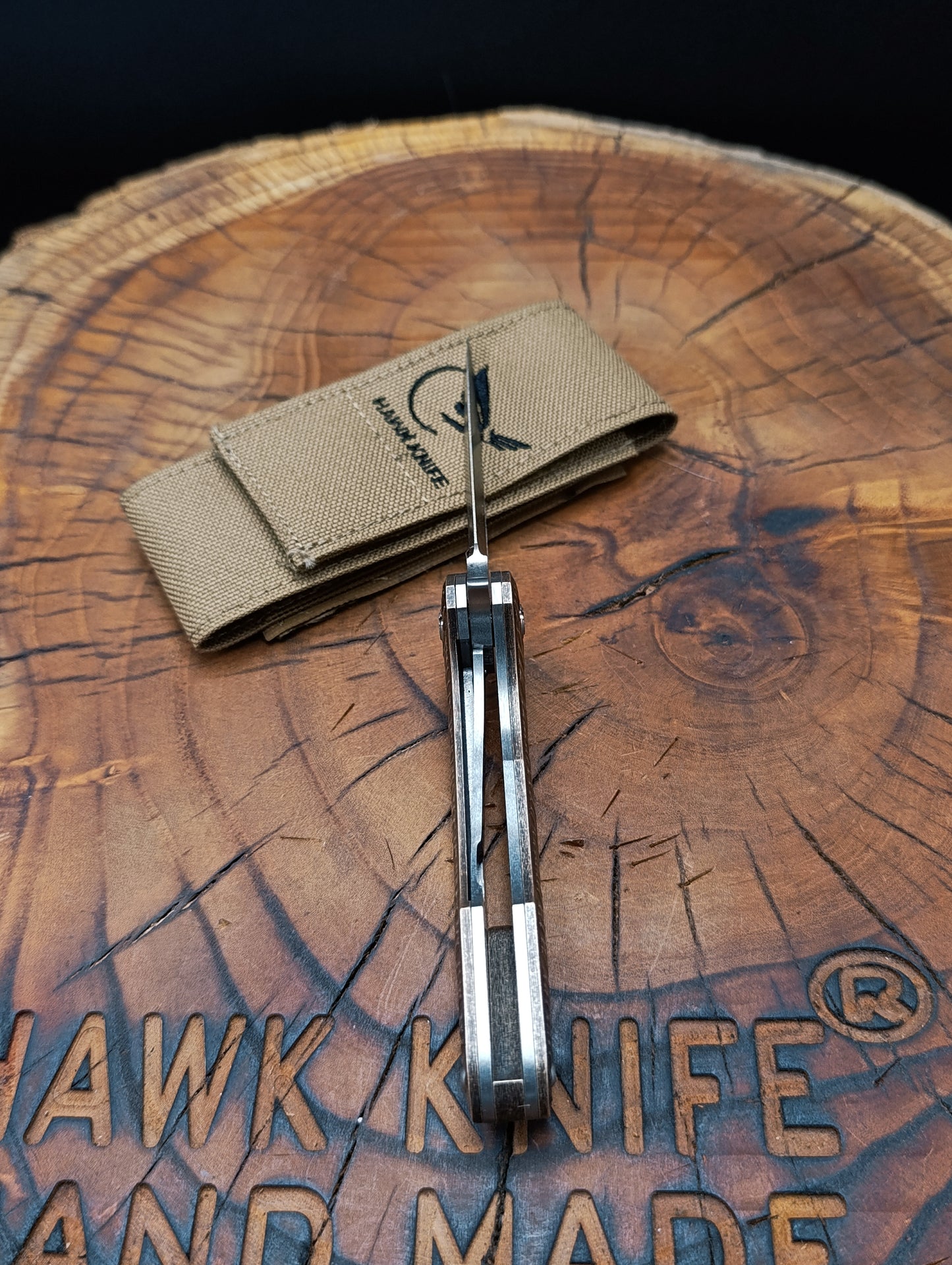 HAWK-3s BRASS N690 LINERLOCK POCKET KNIFE 