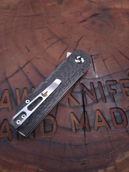 HAWK-6Ts N690 CARBON FIBER LINERLOCK KNIFE