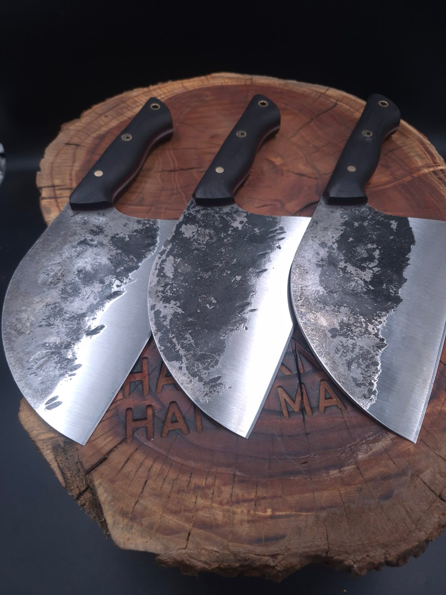 ALMAZAN 80CrV2 KARBON ÇELİK RUSTİK YÜZEY SİYAH AHŞAP
