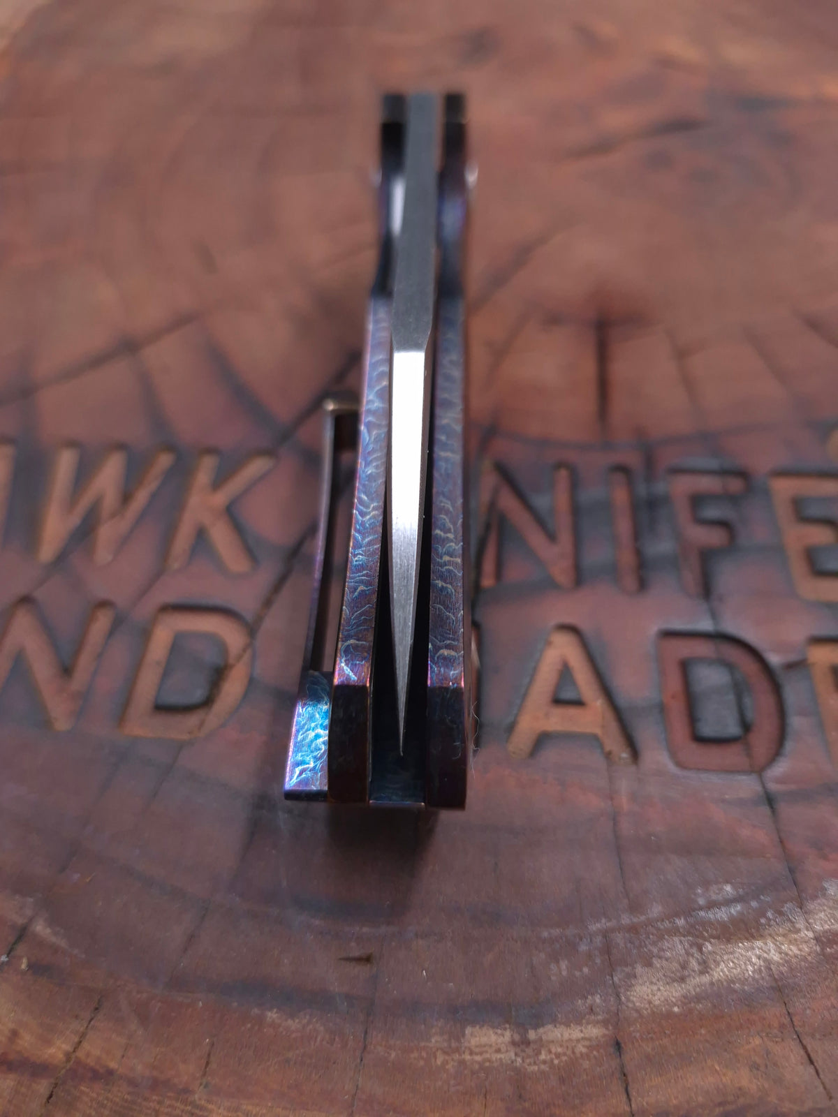 HAWK-9 PLUS(+) M390 FULL TITANIUM (ENTROPIC FINISH) CUSTOM LINERLOCK ÇAKI