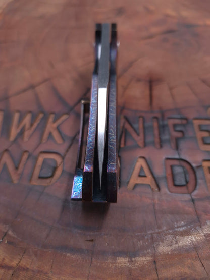 HAWK-9 PLUS(+) M390 FULL TITANIUM (ENTROPIC FINISH) CUSTOM LINERLOCK ÇAKI