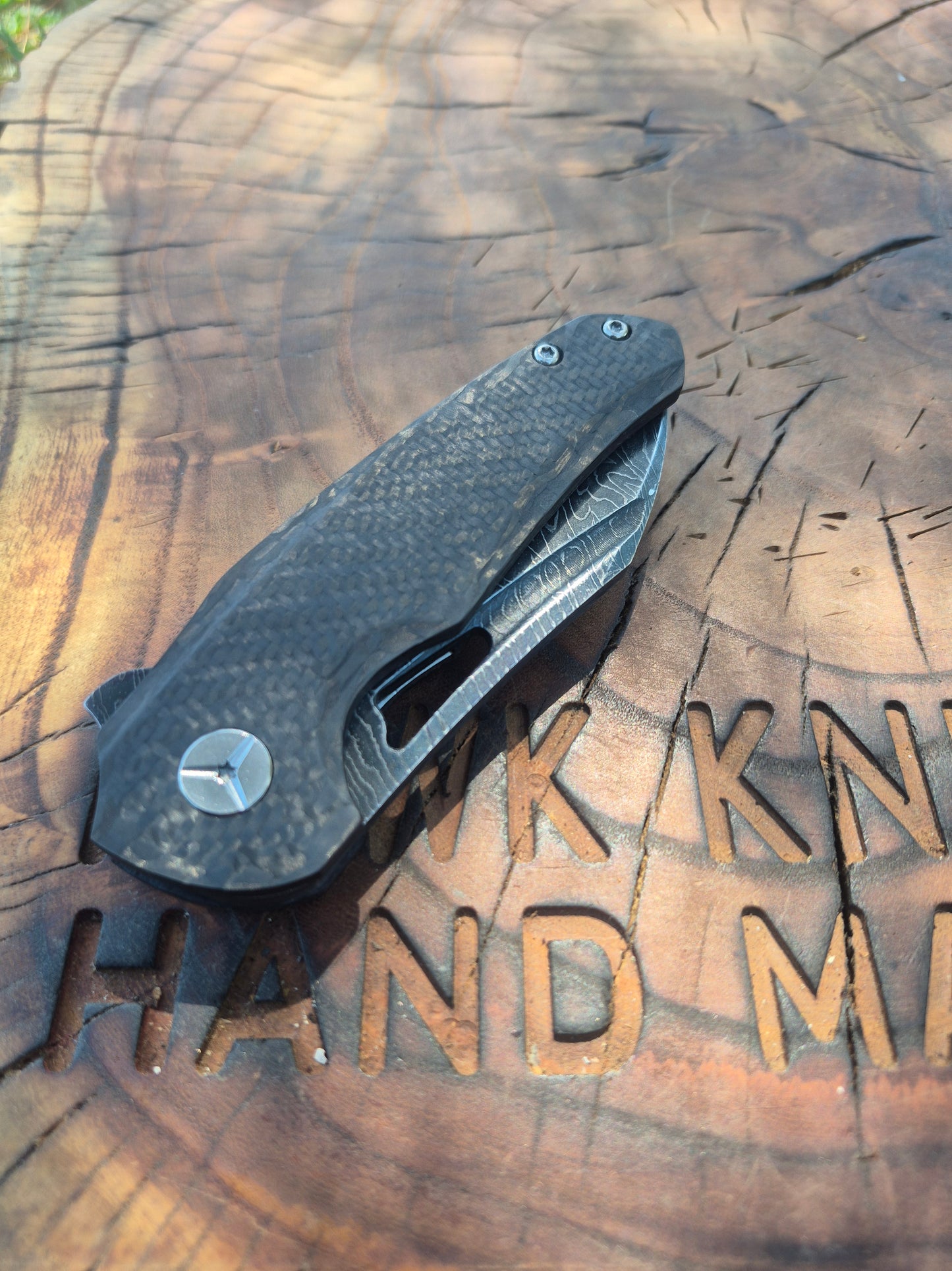 HAWK-9 PLUS(+) DAMASCUS FULL KARBONFİBER LİNERLOCK ÇAKI