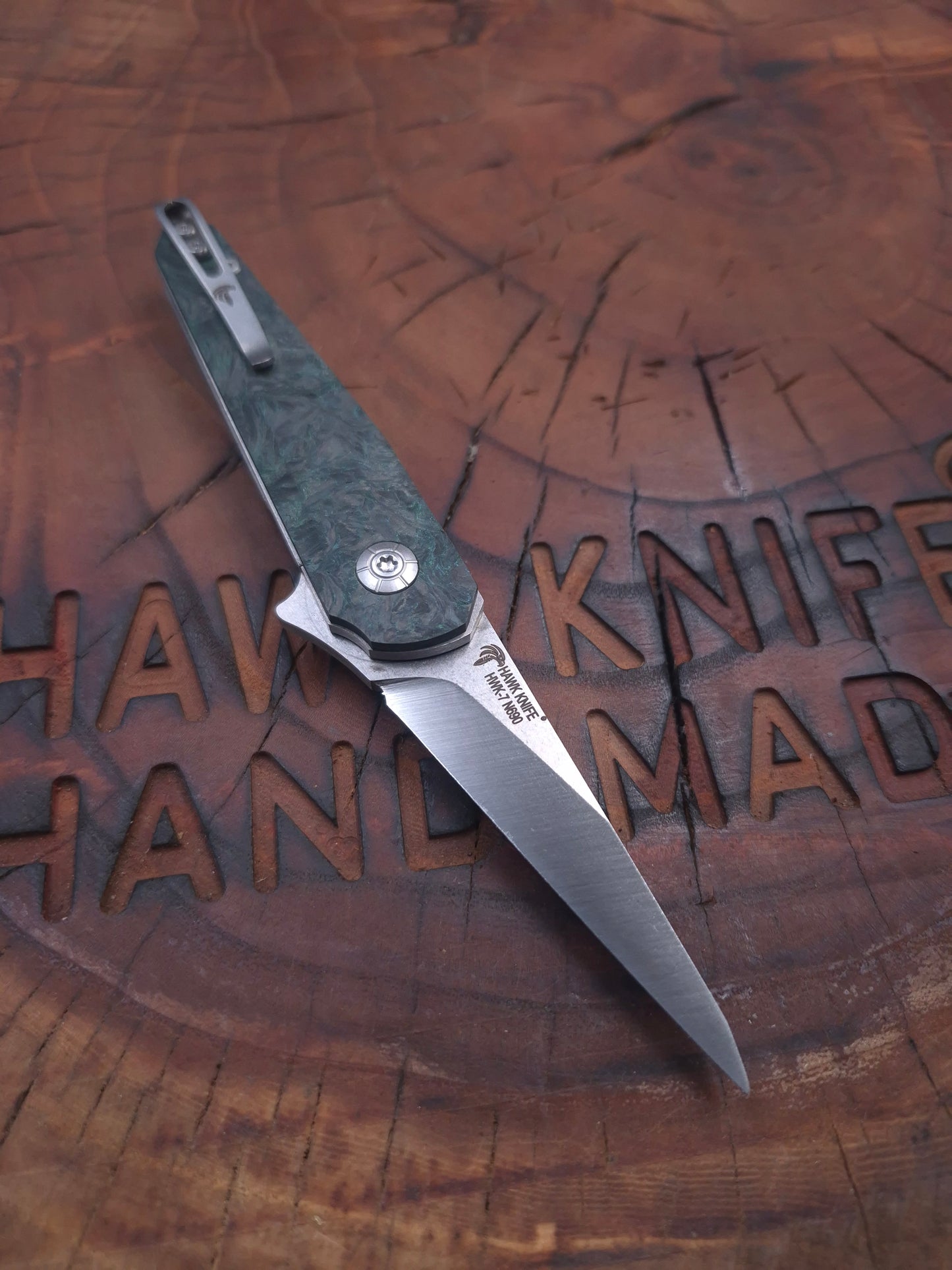 HAWK-7 KRIDASHI KARBONFİBER N690 LİNERLOCK ÇAKI