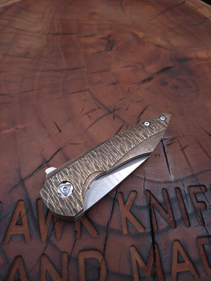 HAWK-10 N690 BRASS LINERLOCK FOLDER