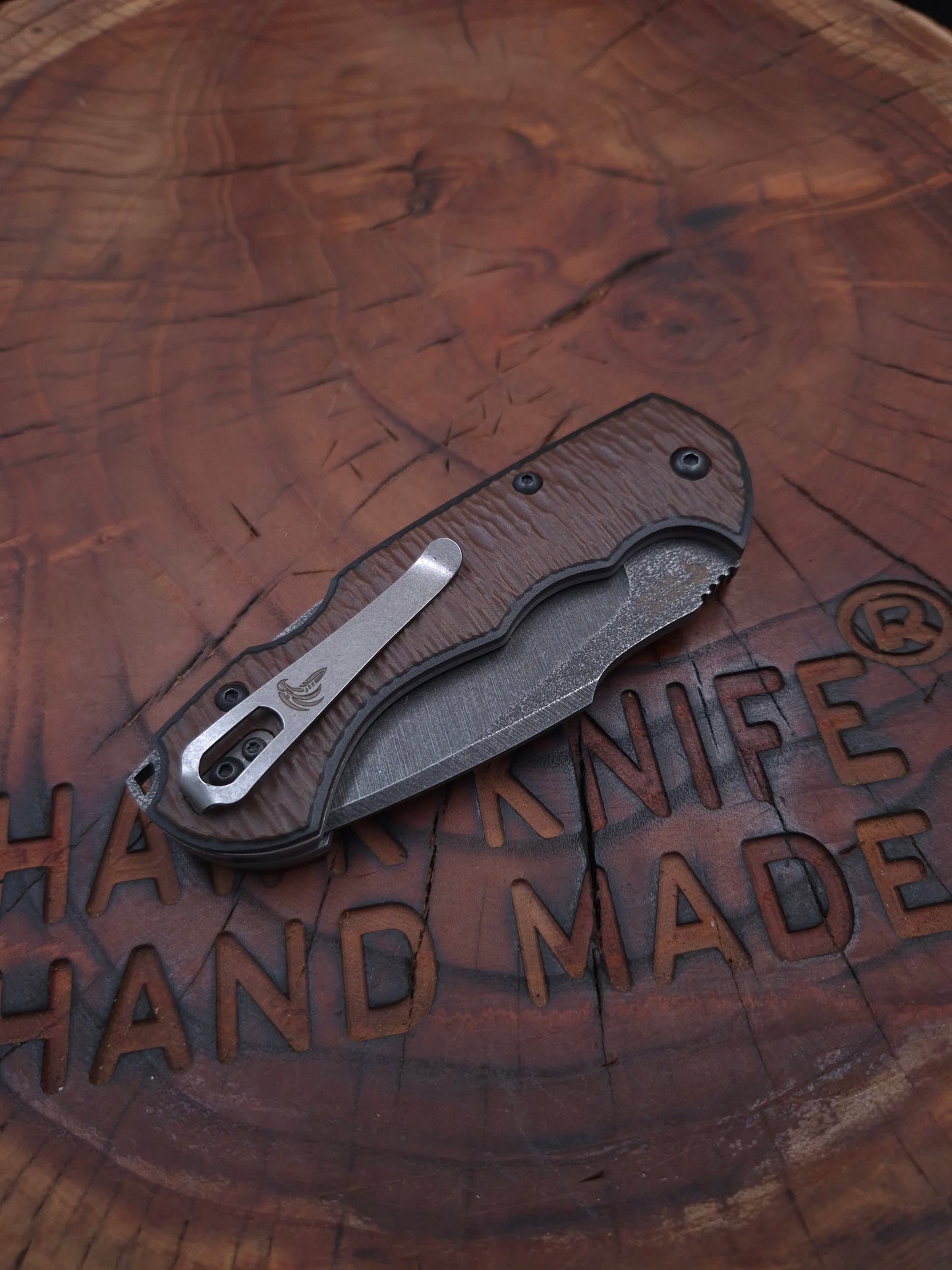 HAWK-4 K340 FOLDING KNIFE WITH CLIP (CHOCOLATE)