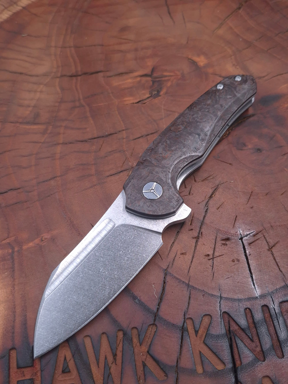 HAWK-9 PLUS(+) N690 CARBON FIBER LINER LOCK FOLDING KNIFE