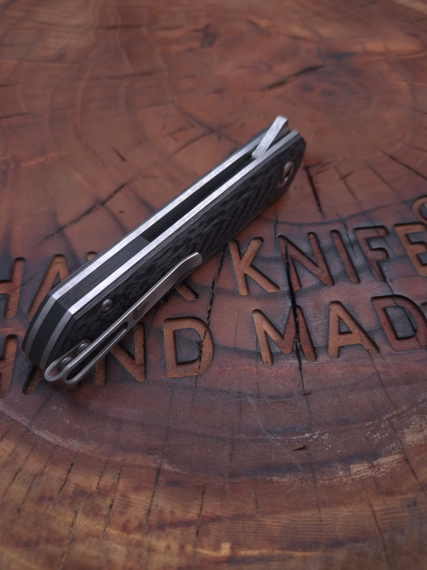 HAWK-6T (TANTO) M398 CARBON FIBER LINERLOCK KNIFE