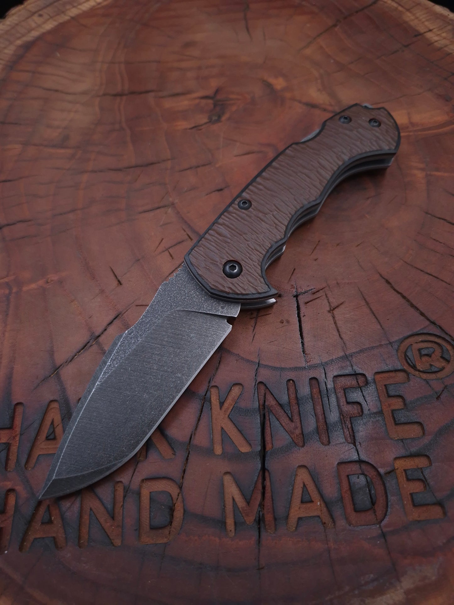 HAWK-4 K340 FOLDING KNIFE WITH CLIP (CHOCOLATE)