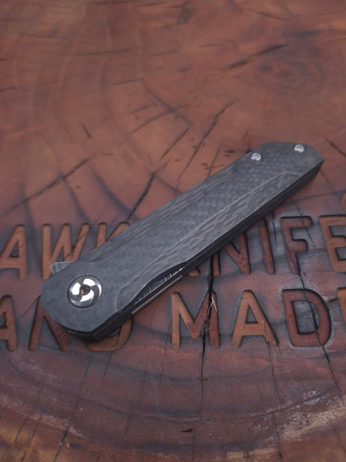 HWK-6 CARBON DAMASCUS FULL KARBONFİBER LİNERLOCK ÇAKI
