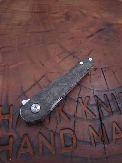 HAWK-7 KRIDASHI CARBON FIBER N690 LINER LOCK KNIFE