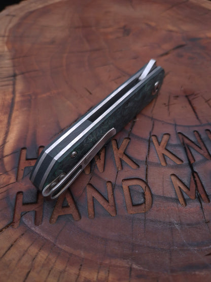 HAWK-6T (TANTO) M398 CARBON FIBER LINERLOCK KNIFE